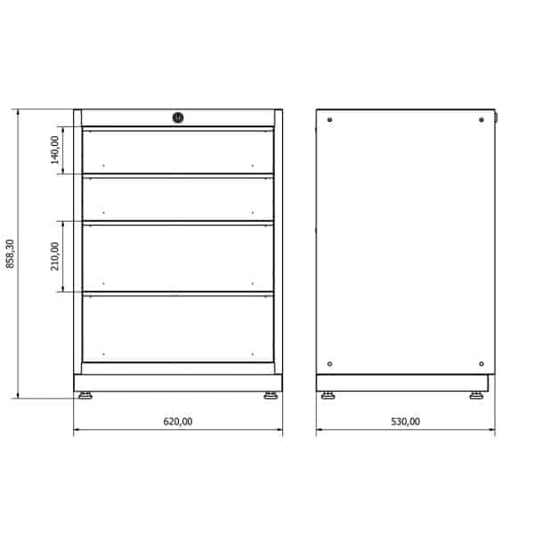 36.18.30.01 Drawer Cabinet (x4)