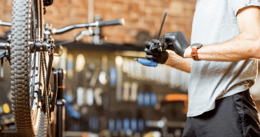 Bancos de trabajo para talleres y tiendas de bicicletas