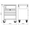 BD.36.44.61 3-Drawer Tool Cart